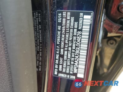 Zdjęcie 12 z 12 samochodu: 2016 PORSCHE PANAMERA 2 VIN:WP0AA2A78GL004878 - miniatura