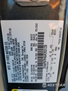 Zdjęcie 12 z 14 samochodu: 2016 FORD FUSION SE VIN:3FA6P0T94GR203120 - miniatura