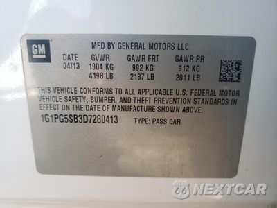 Zdjęcie 12 z 12 samochodu: 2013 CHEVROLET CRUZE LTZ VIN:1G1PG5SB3D7280413 - miniatura