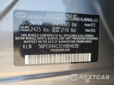 Zdjęcie 12 z 14 samochodu: 2014 HYUNDAI SONATA GLS VIN:5NPEB4AC2EH884839 - miniatura