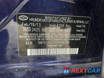Zdjęcie 12 z 12 samochodu: 2013 HYUNDAI SONATA GLS VIN:5NPEB4AC8DH696308 - miniatura