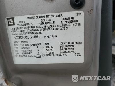 Zdjęcie 12 z 12 samochodu: 2005 GMC NEW SIERRA C1500 VIN:1GTEC14XX5Z211011 - miniatura