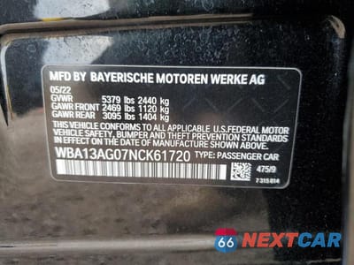 Zdjęcie 12 z 12 samochodu: 2022 BMW 530E VIN:WBA13AG07NCK61720 - miniatura