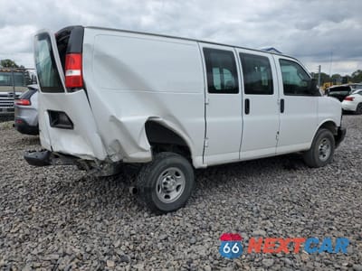 Trzecie zdjęcie samochodu z tyłu: 2023 CHEVROLET EXPRESS G2500 VIN:1GCWGAFP0P1102581 - miniatura