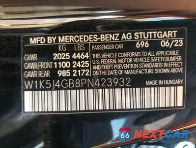 Zdjęcie 12 z 13 samochodu: 2023 MERCEDES-BENZ CLA 250 VIN:W1K5J4GB8PN423932 - miniatura