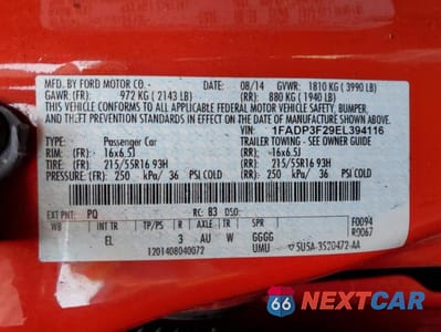 Zdjęcie 12 z 12 samochodu: 2014 FORD FOCUS SE VIN:1FADP3F29EL394116 - miniatura