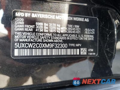 Zdjęcie 13 z 13 samochodu: 2021 BMW X7 XDRIVE40I VIN:5UXCW2C0XM9F32300 - miniatura