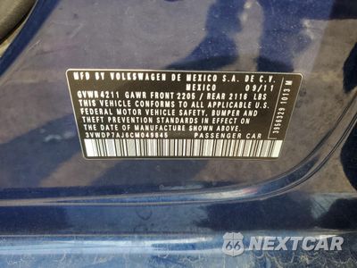 Zdjęcie 13 z 13 samochodu: 2012 VOLKSWAGEN JETTA SE VIN:3VWDP7AJ6CM049845 - miniatura