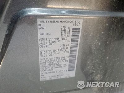 Zdjęcie 13 z 13 samochodu: 2018 NISSAN PATHFINDER S VIN:5N1DR2MN9JC605588 - miniatura