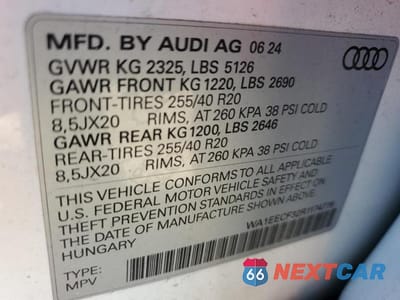 Zdjęcie 13 z 13 samochodu: 2024 AUDI Q3 PREMIUM PLUS S LINE 45 VIN:WA1EECF32R1174776 - miniatura