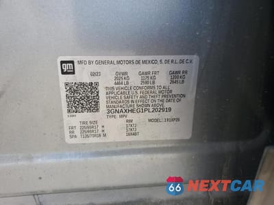 Zdjęcie 12 z 12 samochodu: 2023 CHEVROLET EQUINOX LS VIN:3GNAXHEG1PL202919 - miniatura