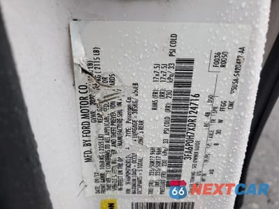Zdjęcie 12 z 12 samochodu: 2013 FORD FUSION SE VIN:3FA6P0H7XDR124716 - miniatura