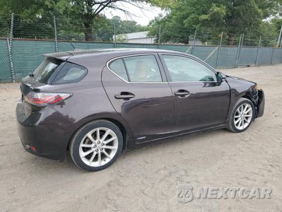 Trzecie zdjęcie samochodu z tyłu: 2012 LEXUS CT 200 VIN:JTHKD5BH2C2068952 - miniatura