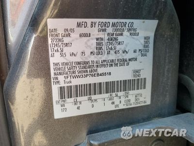 Zdjęcie 13 z 14 samochodu: 2006 FORD F350 SUPER DUTY VIN:1FTWW33P76EB45518 - miniatura