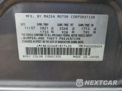 Zdjęcie 12 z 12 samochodu: 2008 MAZDA 3 I VIN:JM1BK32G681857430 - miniatura