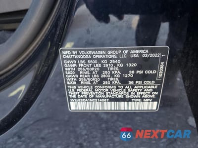 Zdjęcie 13 z 16 samochodu: 2022 VOLKSWAGEN ATLAS CROSS SPORT SE VIN:1V2JE2CA1NC214067 - miniatura
