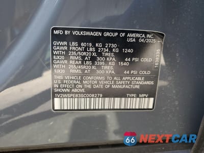 Zdjęcie 12 z 14 samochodu: 2025 VOLKSWAGEN ID.4 PRO S VIN:1V2WSPE83SC008279 - miniatura
