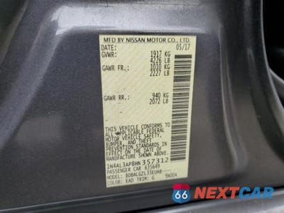 Zdjęcie 12 z 12 samochodu: 2017 NISSAN ALTIMA 2.5 VIN:1N4AL3AP8HN357312 - miniatura