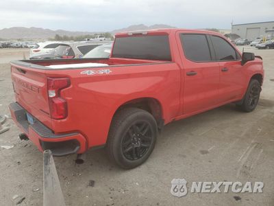 Trzecie zdjęcie samochodu z tyłu: 2022 CHEVROLET SILVERADO LTD K1500 CUSTOM VIN:3GCPYBEK2NG153253 - miniatura