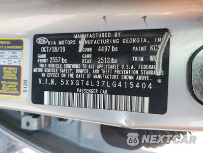 Zdjęcie 12 z 12 samochodu: 2020 KIA OPTIMA LX VIN:5XXGT4L37LG415404 - miniatura