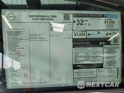 Zdjęcie 12 z 13 samochodu: 2025 NISSAN ALTIMA SV VIN:1N4BL4DV3SN400076 - miniatura
