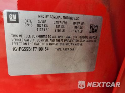 Zdjęcie 12 z 14 samochodu: 2015 CHEVROLET CRUZE LTZ VIN:1G1PG5SB1F7199154 - miniatura