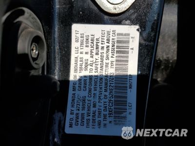 Zdjęcie 13 z 16 samochodu: 2019 HONDA CIVIC LX VIN:19XFC2F52HE217813 - miniatura