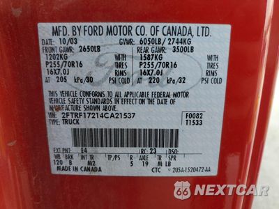 Zdjęcie 12 z 12 samochodu: 2004 FORD F-150 HERITAGE CLASSIC VIN:2FTRF17214CA21537 - miniatura