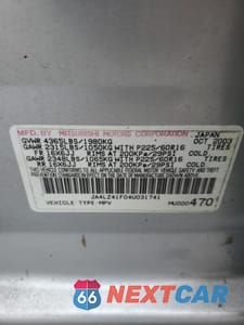 Zdjęcie 12 z 14 samochodu: 2004 MITSUBISHI OUTLANDER XLS VIN:JA4LZ41F04U031741 - miniatura