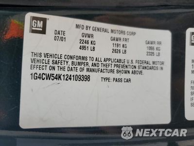 Zdjęcie 12 z 14 samochodu: 2002 BUICK PARK AVENUE VIN:1G4CW54K124109398 - miniatura