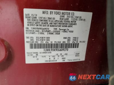 Zdjęcie 13 z 15 samochodu: 2014 LINCOLN MKS VIN:1LNHL9DK9EG609270 - miniatura