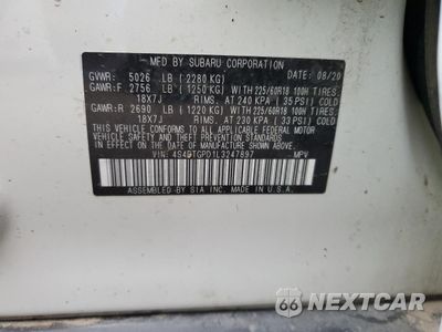 Zdjęcie 12 z 12 samochodu: 2020 SUBARU OUTBACK TOURING LDL VIN:4S4BTGPD1L3247897 - miniatura