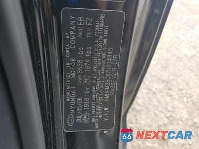 Zdjęcie 12 z 12 samochodu: 2007 HYUNDAI ACCENT GS VIN:KMHCM36CX7U014345 - miniatura