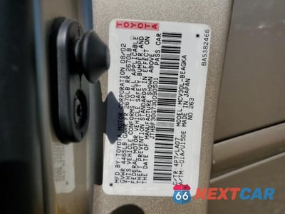 Zdjęcie 13 z 15 samochodu: 2003 LEXUS ES 300 VIN:JTHBF30G730090501 - miniatura