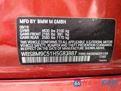 Zdjęcie 12 z 12 samochodu: 2017 BMW M3 VIN:WBS8M9C51H5G83887 - miniatura