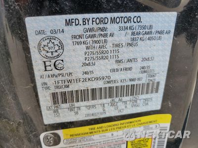 Zdjęcie 12 z 14 samochodu: 2014 FORD F150 SUPERCREW VIN:1FTFW1EF2EKD95970 - miniatura