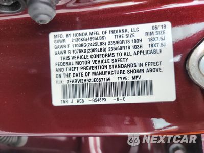 Zdjęcie 14 z 15 samochodu: 2018 HONDA CR-V TOURING VIN:7FARW2H92JE067159 - miniatura