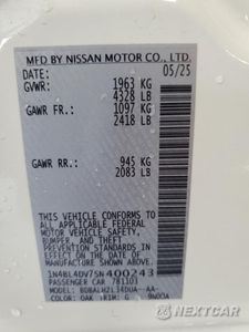 Zdjęcie 12 z 12 samochodu: 2025 NISSAN ALTIMA SV VIN:1N4BL4DV7SN400243 - miniatura