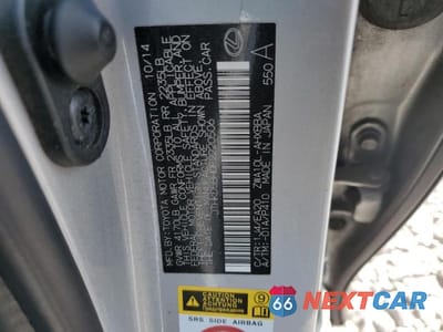 Zdjęcie 12 z 12 samochodu: 2015 LEXUS CT 200 VIN:JTHKD5BH0F2220506 - miniatura