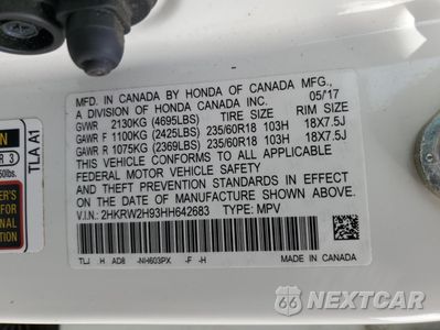Zdjęcie 14 z 17 samochodu: 2017 HONDA CR-V TOURING VIN:2HKRW2H93HH642683 - miniatura