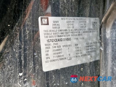 Zdjęcie 13 z 13 samochodu: 2016 GMC CANYON SLE VIN:1GTG5CEA6G1314565 - miniatura