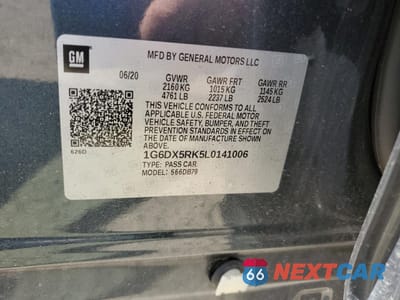 Zdjęcie 12 z 12 samochodu: 2020 CADILLAC CT5 LUXURY VIN:1G6DX5RK5L0141006 - miniatura