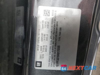 Zdjęcie 12 z 12 samochodu: 2017 CHEVROLET CAMARO SS VIN:1G1FF3D76H0170305 - miniatura