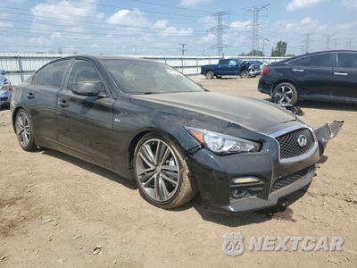 Czwarte zdjęcie samochodu z boku: 2017 INFINITI Q50 PREMIUM VIN:JN1EV7AR8HM835283 - miniatura