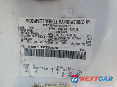 Zdjęcie 13 z 13 samochodu: 2012 FORD F550 SUPER DUTY VIN:1FDUF5HT5CED20350 - miniatura