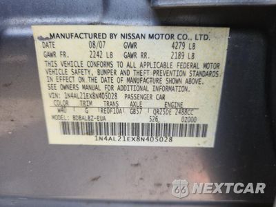 Zdjęcie 12 z 12 samochodu: 2008 NISSAN ALTIMA 2.5 VIN:1N4AL21EX8N405028 - miniatura