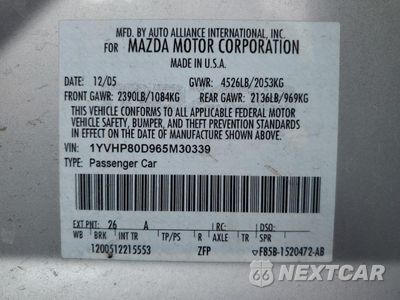Zdjęcie 12 z 12 samochodu: 2006 MAZDA 6 S VIN:1YVHP80D965M30339 - miniatura