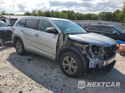 Czwarte zdjęcie samochodu z boku: 2015 TOYOTA HIGHLANDER XLE VIN:5TDJKRFH4FS177723 - miniatura