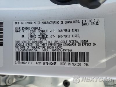 Zdjęcie 13 z 16 samochodu: 2022 TOYOTA TACOMA DOUBLE CAB VIN:3TYCZ5AN4NT095794 - miniatura