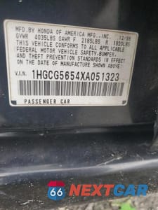 Zdjęcie 13 z 13 samochodu: 1999 HONDA ACCORD EX VIN:1HGCG5654XA051323 - miniatura